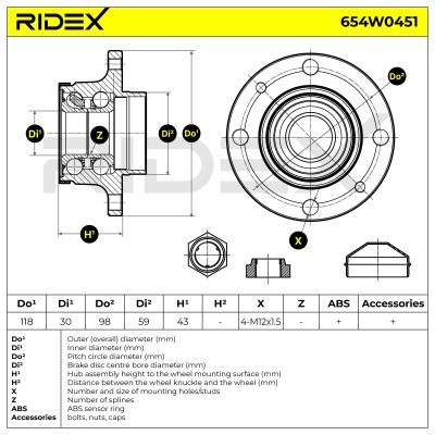 Wheel Bearing RIDEX 654W0451 654W0451 - photo 6