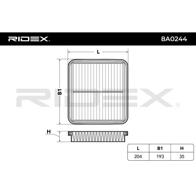Air Filter RIDEX 8A0244 8A0244 - photo 6