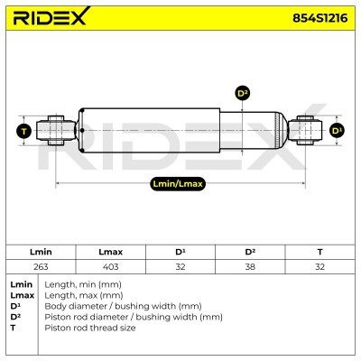 Shock Absorber RIDEX 854S1216 854S1216 - photo 10