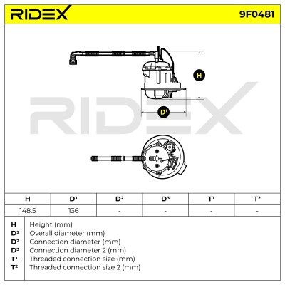 Fuel Filter RIDEX 9F0481 9F0481 - photo 7
