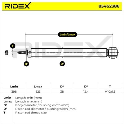 Shock Absorber RIDEX 854S2386 854S2386 - photo 8