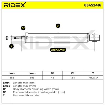 Shock Absorber RIDEX 854S2416 854S2416 - photo 8