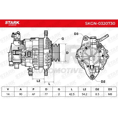 Alternator Stark SKGN-0320730 SKGN-0320730 - photo 5