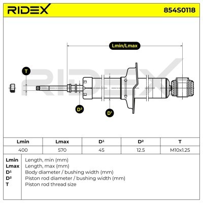 Shock Absorber RIDEX 854S0118 854S0118 - photo 8