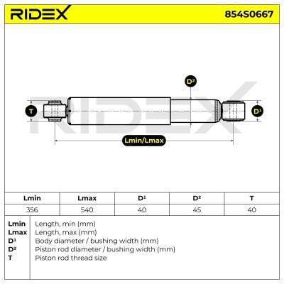 Shock Absorber RIDEX 854S0667 854S0667 - photo 8