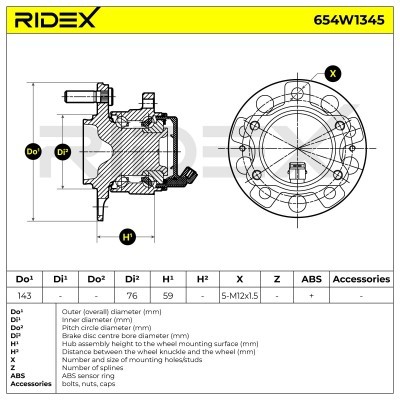 Wheel Bearing Kit RIDEX 654W1345 654W1345 - photo 7