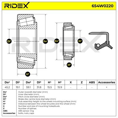 Wheel Bearing RIDEX 654W0220 654W0220 - photo 6