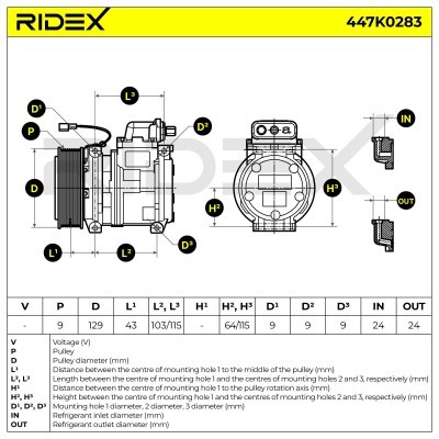 Compressor, Air Conditioning 447K0283 - photo 7