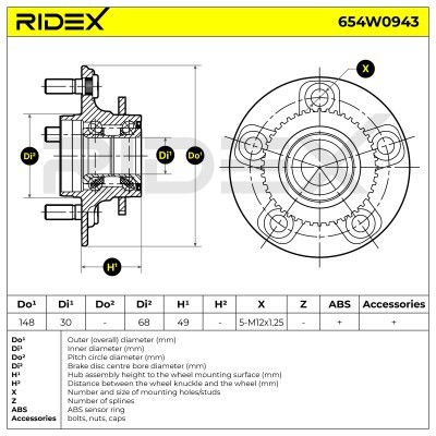 Wheel Bearing RIDEX 654W0943 654W0943 - photo 6