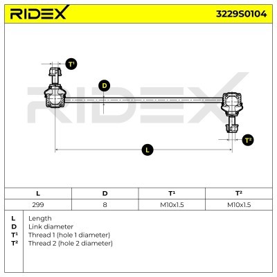 Stabilizer Link RIDEX 3229S0104 3229S0104 - photo 3