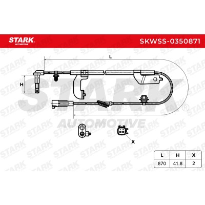 ABS Sensor Stark SKWSS-0350871 SKWSS-0350871 - photo 6