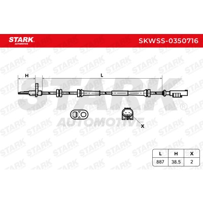 ABS Sensor Stark SKWSS-0350716 SKWSS-0350716 - photo 5