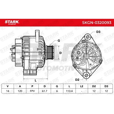 Alternator Stark SKGN-0320093 SKGN-0320093 - photo 5
