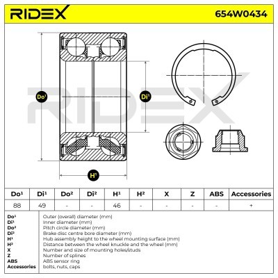 Wheel Bearing RIDEX 654W0434 654W0434 - photo 5