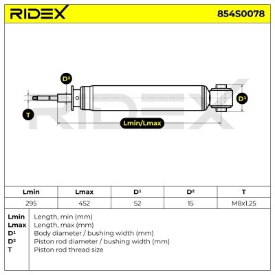 Shock Absorber RIDEX 854S0078 854S0078 - photo 6