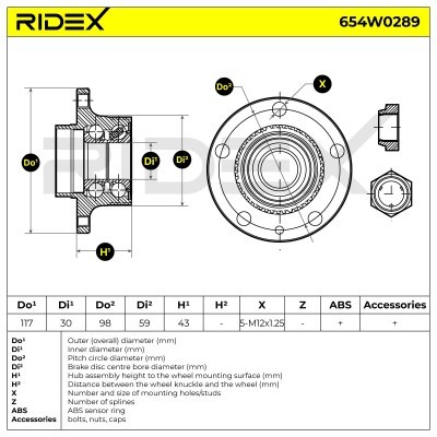 Wheel Bearing RIDEX 654W0289 654W0289 - photo 2