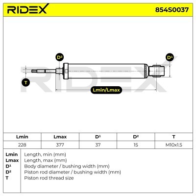 Shock Absorber RIDEX 854S0037 854S0037 - photo 5