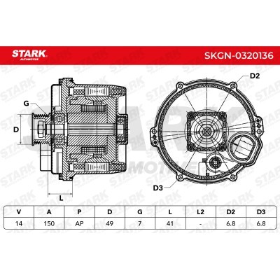 Alternator Stark SKGN-0320136 SKGN-0320136 - photo 5