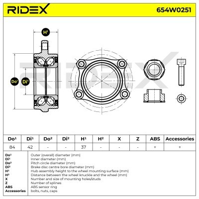 Wheel Bearing RIDEX 654W0251 654W0251 - photo 6