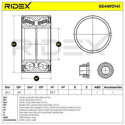 Wheel Bearing RIDEX 654W0141 654W0141 - photo 3