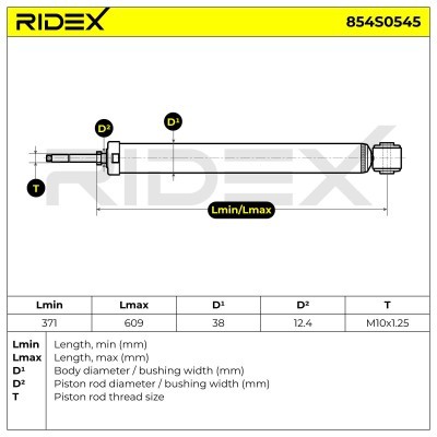 Shock Absorber RIDEX 854S0545 854S0545 - photo 9
