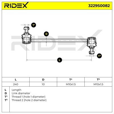 Stabilizer Link RIDEX 3229S0082 3229S0082 - photo 12