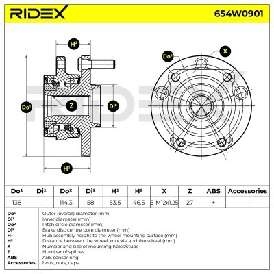 Wheel Bearing RIDEX 654W0901 654W0901 - photo 6
