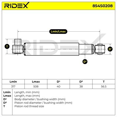 Shock Absorber RIDEX 854S0208 854S0208 - photo 6