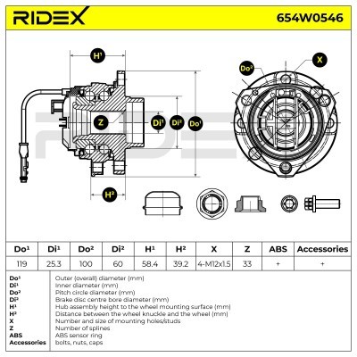 Wheel Bearing RIDEX 654W0546 654W0546 - photo 7