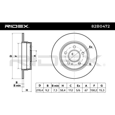 Brake Disc RIDEX 82B0472 82B0472 - photo 6