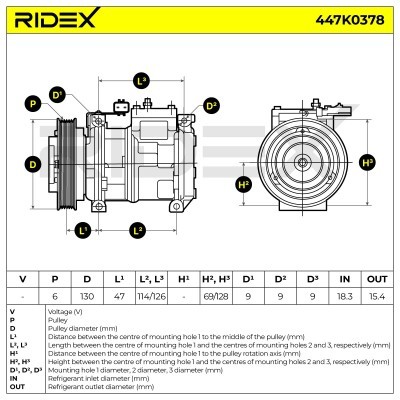 Compressor, Air Conditioning 447K0378 - photo 7