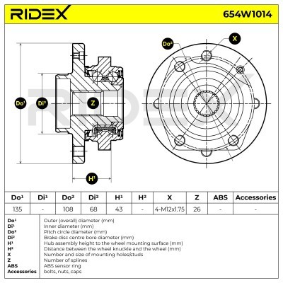 Wheel Bearing RIDEX 654W1014 654W1014 - photo 5
