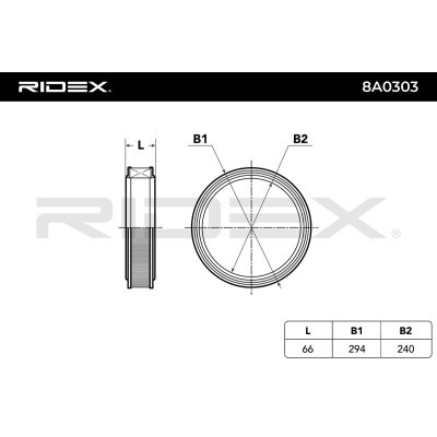 Air Filter RIDEX 8A0303 8A0303 - photo 6
