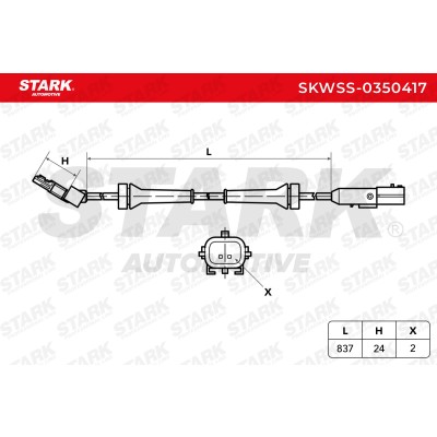 ABS Sensor Stark SKWSS-0350417 SKWSS-0350417 - photo 6
