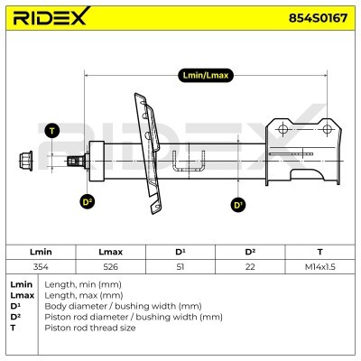 Shock Absorber RIDEX 854S0167 854S0167 - photo 9