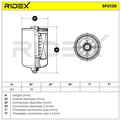 Fuel Filter RIDEX 9F0138 9F0138 - photo 5