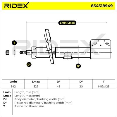 Shock Absorber RIDEX 854S18949 854S18949 - photo 6