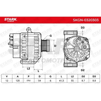 Alternator Stark SKGN-0320303 SKGN-0320303 - photo 7
