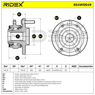 Wheel Bearing RIDEX 654W0649 654W0649 - photo 7