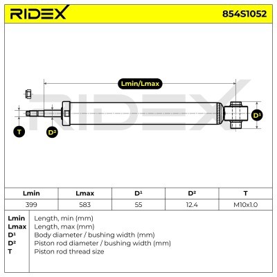 Shock Absorber RIDEX 854S1052 854S1052 - photo 5