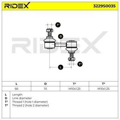 Stabilizer Link RIDEX 3229S0035 3229S0035 - photo 5