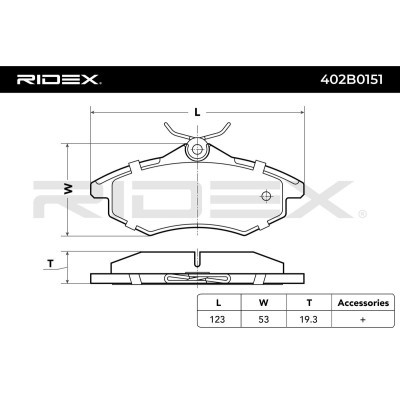 Brake Pads Set RIDEX 402B0151 402B0151 - photo 4