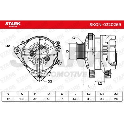 Alternator Stark SKGN-0320269 SKGN-0320269 - photo 6