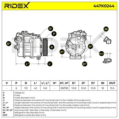 Compressor, Air Conditioning BMW 3 Touring 447K0244 - photo 9