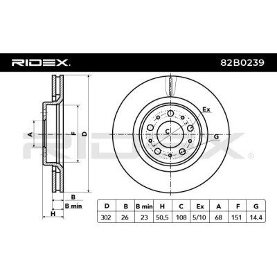 Brake Disc RIDEX 82B0239 82B0239 - photo 4