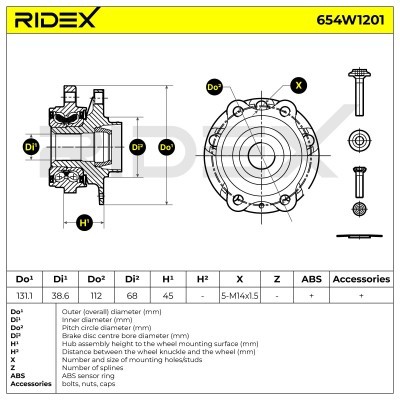 Wheel Bearing Kit RIDEX 654W1201 654W1201 - photo 9
