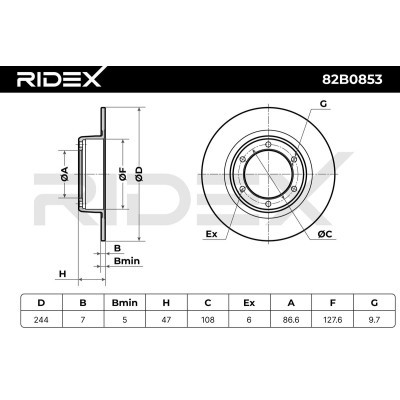 Brake Disc RIDEX 82B0853 82B0853 - photo 4