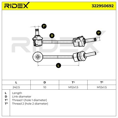 Stabilizer Link RIDEX 3229S0692 3229S0692 - photo 9
