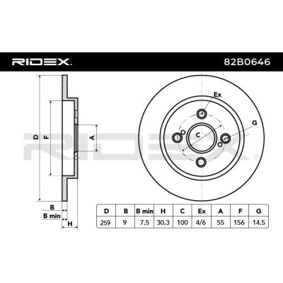 Brake Disc RIDEX 82B0646 82B0646 - photo 3