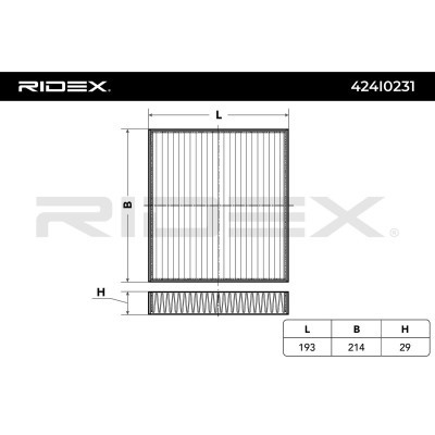 Cabin Air Filter RIDEX 424I0231 424I0231 - photo 3